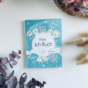 Ich-Buch idealer Begleiter für die Krippe, Kita oder Kindergarten / Fotobuch / Fotoalbum / Einsteckalbum für Kleinkinder / Kinder, V06 Blau