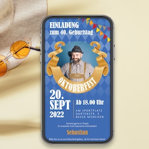 Invito di compleanno dell'Oktoberfest, eCard digitale