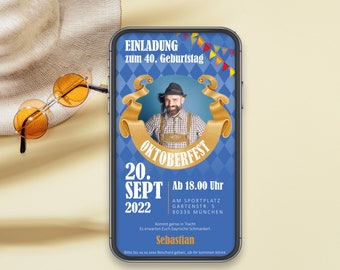Invitation to Birthday Oktoberfest, digital eCard