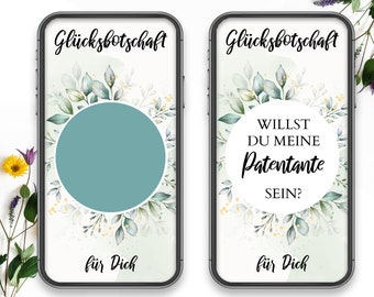 Rubbelkarten digital Set Patentante / Patenonkel / e-Card