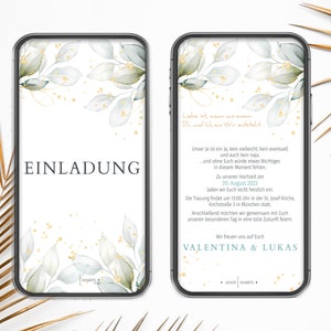 Bruiloft uitnodigingskaart, digitaal als e-card