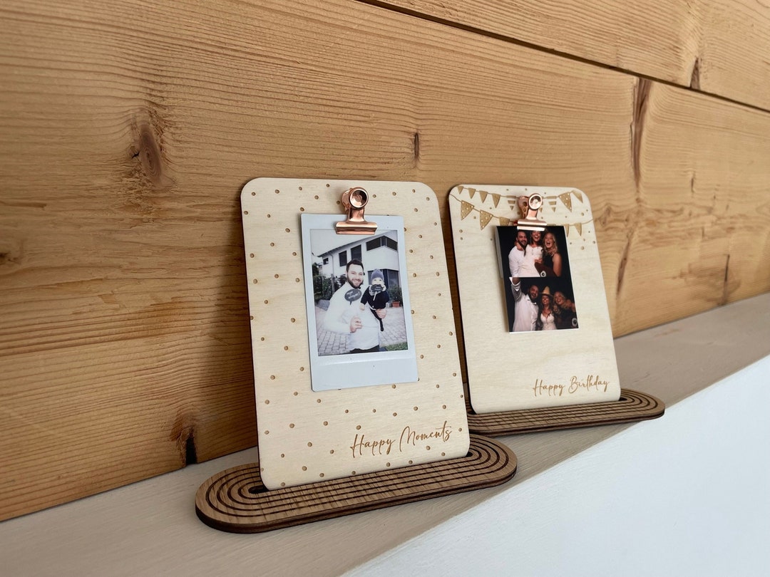 Glückwunschkarte zum Geburtstag aus Holz für Geld oder Fotos mit