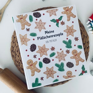 Recipe folder for Christmas recipes and cookies, personalized to fill yourself, V02