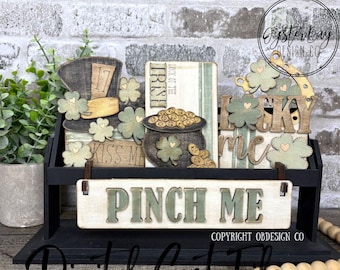 St. Patrick's Day Shelf Sitter SVG, Wagon Insert, Laser Cut File (Digital File Only)