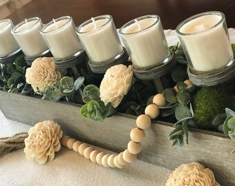 Candle Centerpiece Etsy