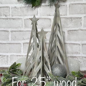 Alberi di Natale 3D (Chevron) 1/4&quot;, Natale in stile fattoria, Natale rustico, Albero di Natale Chevron SVG, 3 misure incluse ***Solo file digitale