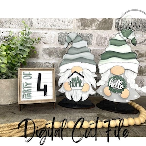 Home Insert File for Standing Gnome Interchangeable, Everyday Home Gnome Interchangeable SVG Insert Only, Gnome ***Digital File Only