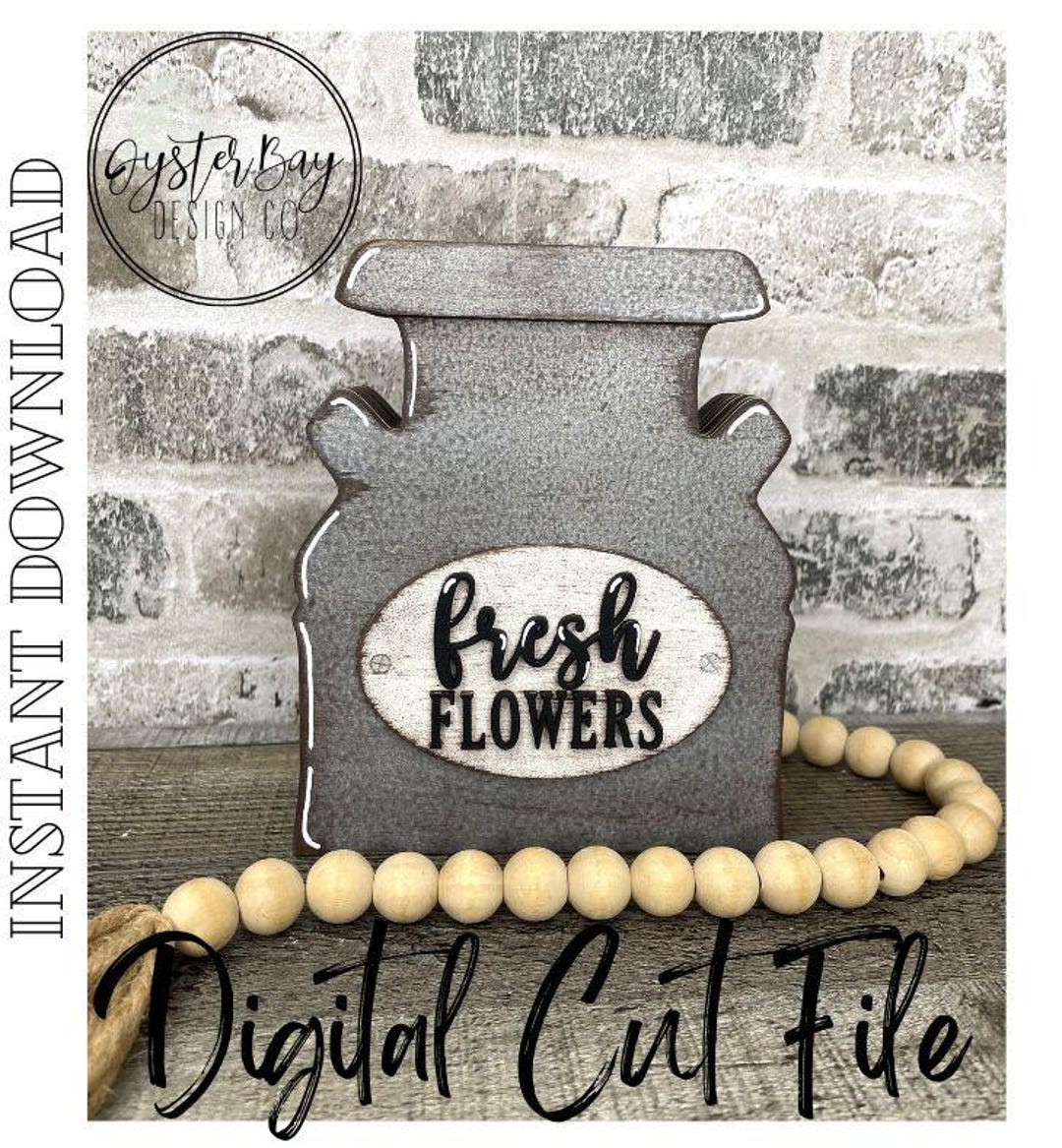 Milk Can Interchangeable Base File, Base File for Floral Inserts, Base ...