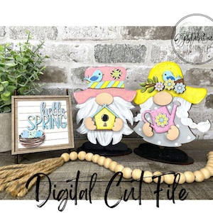 Spring Insert File for Standing Gnome Interchangeable, Spring Gnome Interchangeable SVG Insert Only, Gnome Insert **Digital File Only