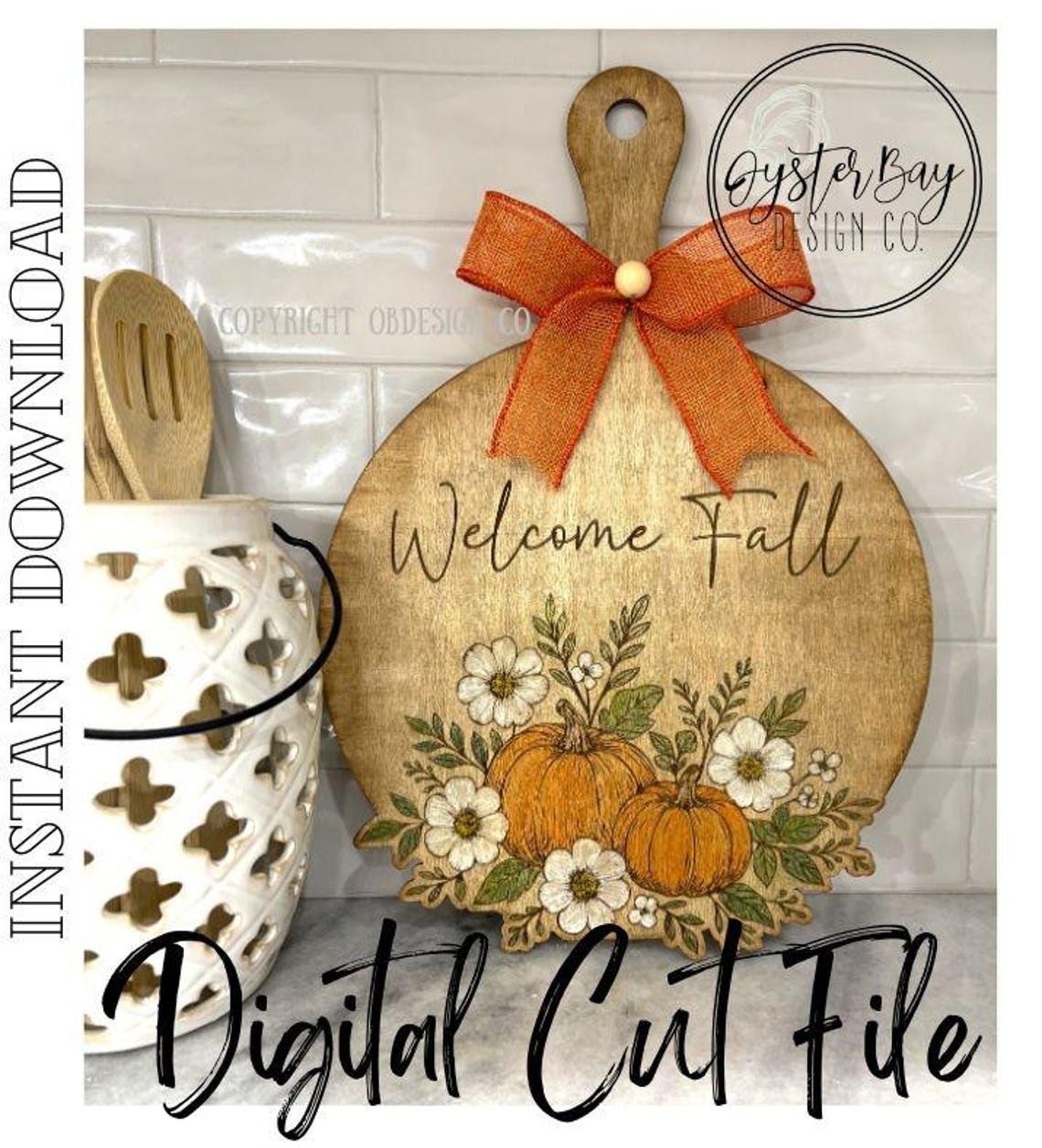 Welcome Fall Faux Cutting Board SVG, Round Faux Cutting Board, Engraved ...