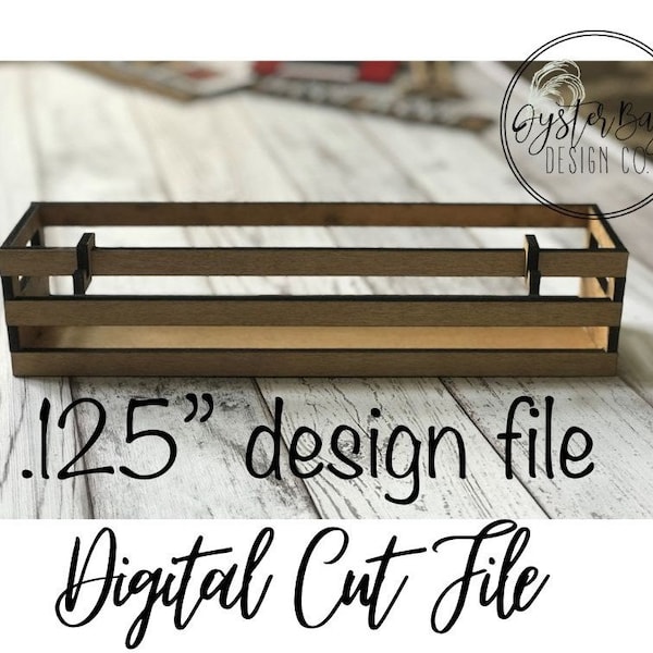 1/8" (.125") Interchangeable Crate Shelf Sitter, Standing Interchangeable Crate Digital File Only, Glowforge