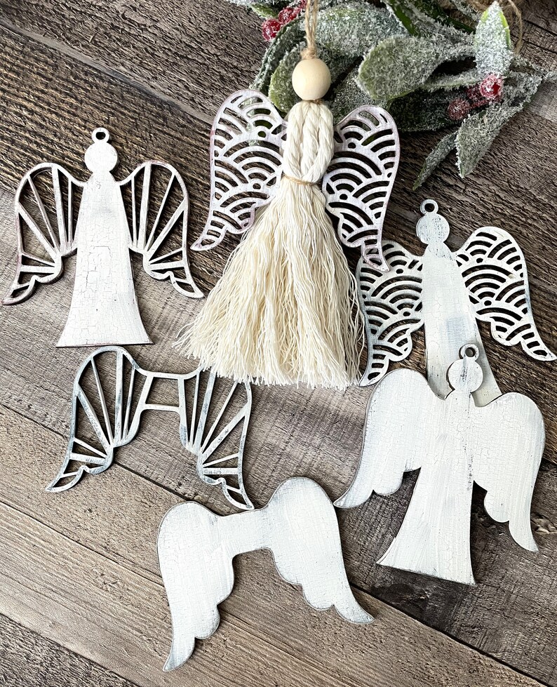 Angel Ornament SVG Angel Wings for Macrame Christmas Etsy