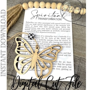 Ornement papillon transformation spirituelle, ornement souvenir affectueux, cadeau commémoratif, breloque pour voiture, ornements d'histoire *** fichier numérique uniquement