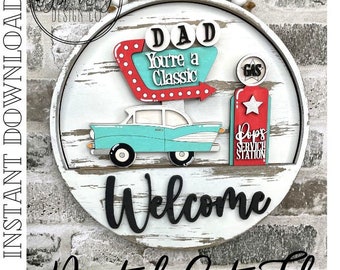 Add-On Insert for 10.50" Interchangeable Door Hanger/Interior Sign, Rockin' Pops Sign SVG, 50's Father's Day Sign ***Digital File only***