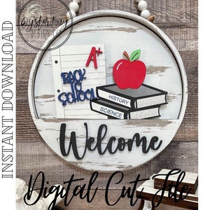 Add-On Insert for 10.50&quot; Interchangeable Door Hanger/Interior Sign, Back to School, Teacher, SVG, Digital File only