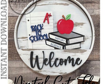 Add-On Insert for 10.50" Interchangeable Door Hanger/Interior Sign, Back to School, Teacher, SVG, Digital File only