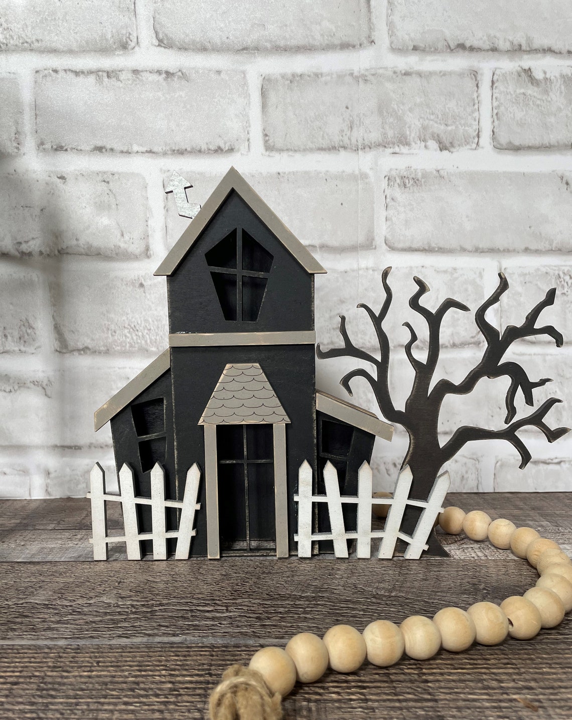 3D Haunted House Fairy Light Holder Small Halloween Fairy Etsy