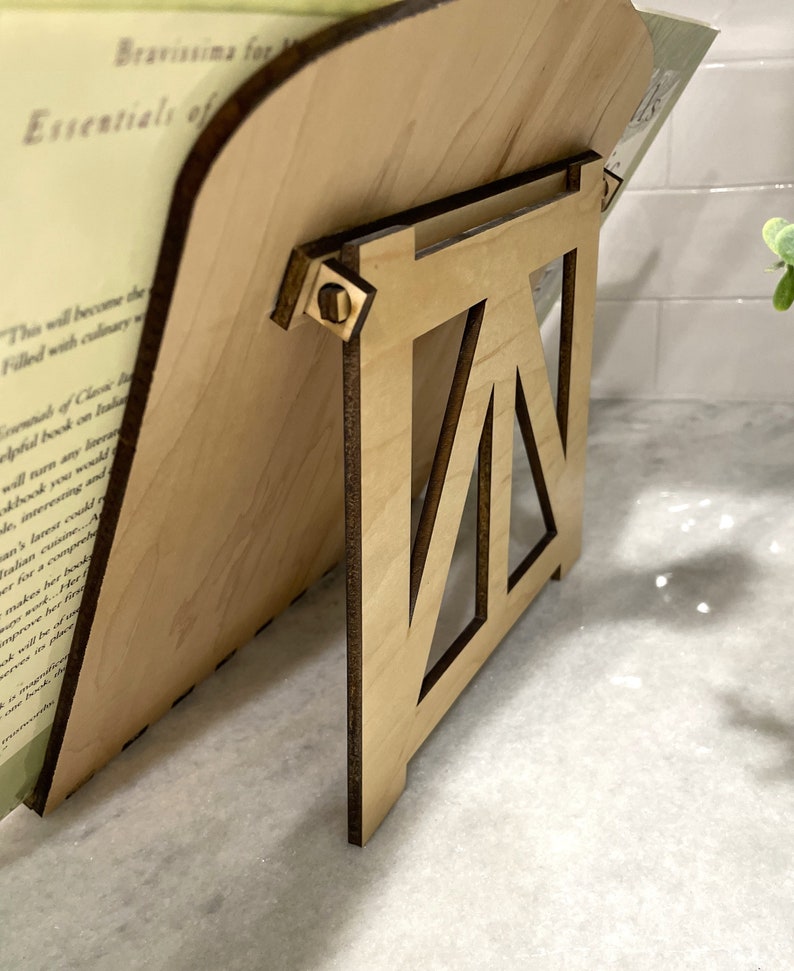 Cutting Board Cookbook Holder Mom's Kitchen Cookbook Etsy