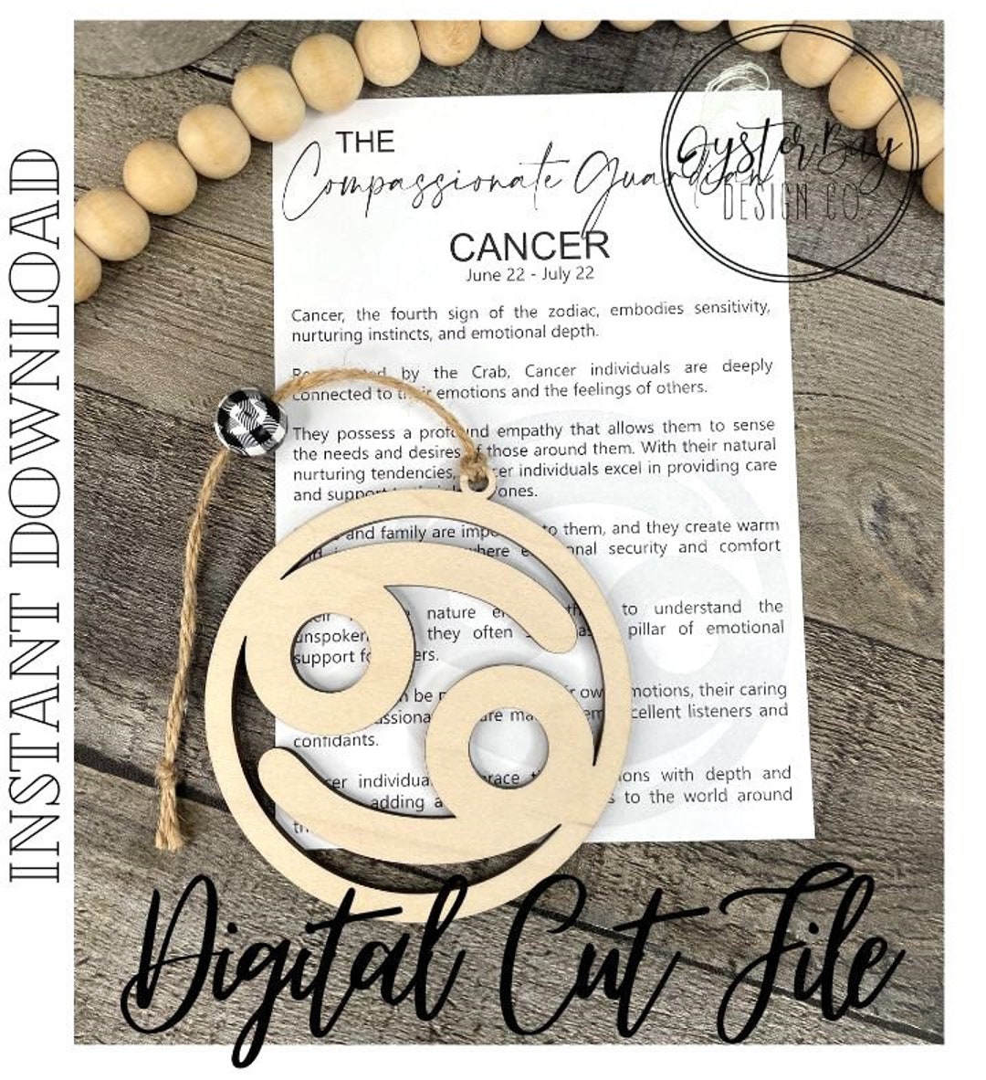 Cancer Ornament, Astrological Sign Ornament, Astrological Story