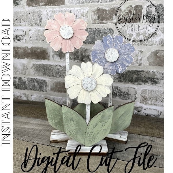 Daisies Farmhouse Daisy Shelf Sitters, Home Decor, Spring Decor, Standing Daisies Shelf Sitter, Farmhouse Decor SVG ***DIGITAL File Only