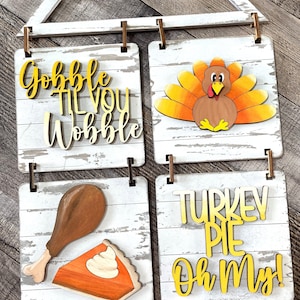 Add-On File for Hanging Farmhouse Interchangeable Sign, Thanksgiving, Turkey Hanging Interchangeable Sign Digital File Only, Glowforge
