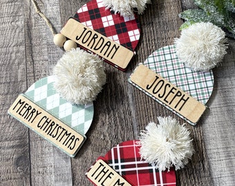 Beanie Ornament SVG, kerstversieringen, Beanie Hat Ornament, Winter Ornamenten SVG ***Alleen digitaal bestand