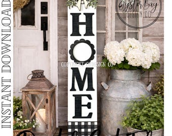 Interchangeable Home Porch Leaner SVG: Laser Cut File (Digital Download Only)