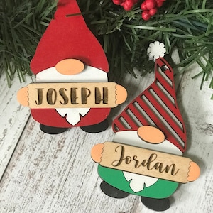 LAYERED Gnome Christmas Ornament, Gnome for the Holidays, Merry Christmas, Christmas Ornaments, Rustic Christmas ***Digital File Only