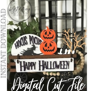 Add on for Interchangeable Wagon/Crate Shelf Sitter - Witch/Halloween, Standing Interchangeable Wagon/Crate Digital File Only, Glowforge