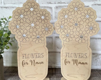 Flowers for Mom Flower Holder Shelf Sitter Sign, Gift for Mom Shelf Sitter, Flower Holder, Mother's Day Decor, DIGITAL Files only