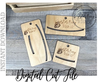 Hair Clip Display Cards SVG - Display cards Only, 3 Cards included, Hair Claw Display Card SVG