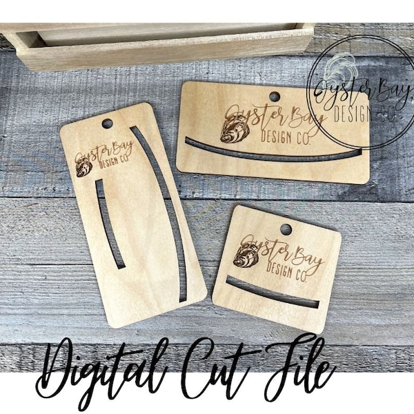 Hair Clip Display Cards SVG - Display cards Only, 3 Cards included, Hair Claw Display Card SVG