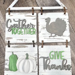 Add-On File for Hanging Farmhouse Interchangeable Sign, Thanksgiving, Give Thanks Hanging Interchangeable Sign Digital File Only, Glowforge