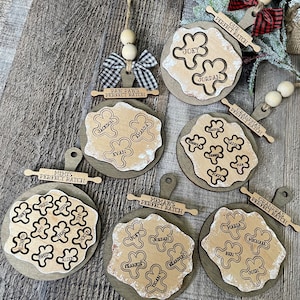 Gingerbread Family Ornament - Multiple Gingerbread Family Ornament, Grandparents Gift Ornaments, Gingerbread Family, Digital File Only