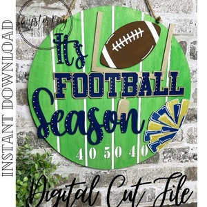 Football Season Door Hanger, Football Decor, Football Sign, Football Y&#39;all Sign SVG, It&#39;s Football Season Door Hanger ***Digital File only