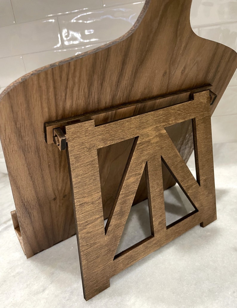 Cutting Board Cookbook Holder Cook Eat Enjoy Cookbook Etsy