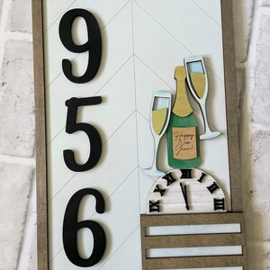 Interchangeable Address Plaque New Year's Eve Insert SVG (Digital File)