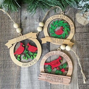 Dangle Ornament - Cardinal Ornament, Always with you Ornament, Remembrance Ornaments, Memory Ornament Digital File Only