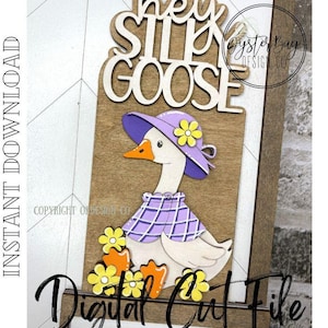 Add on for Interchangeable Address Plaque SVG, Interchangeable Address Plaque, Goose Insert, Porch Goose Sign SVG ***Digital File only