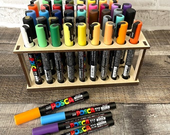 Paint Pen Organizer Tooli-art And/or Posca Paint Pen Organizer Medium Point Paint  Pen Holder SVG Hold 77 Pens DIGITAL File Only 