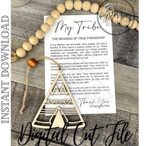 My Tribe - The meaning of True Friendship Ornament, Friendship Gift, Car Charm, Sisterhood Gift, Story Ornaments ***Digital File Only
