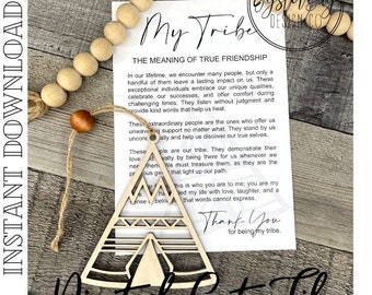 My Tribe - The meaning of True Friendship Ornament, Friendship Gift, Car Charm, Sisterhood Gift, Story Ornaments ***Digital File Only