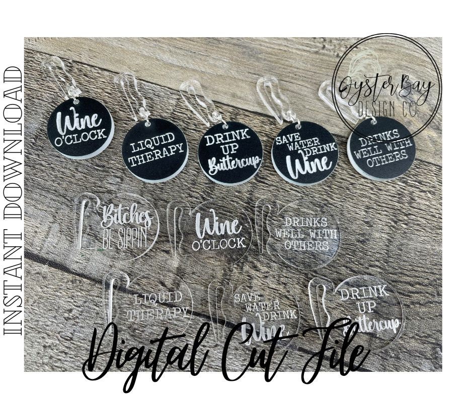 Wine Glass Charms, Personalized Acrylic Wine Charms, Wedding Place Names,  Custom Wine Charms, Favors for Wedding, Wedding Drink Markers 
