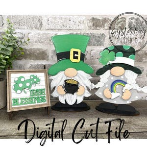 St. Patrick&#39;s Day Insert File for Standing Gnome Interchangeable, Gnome Interchangeable SVG Insert Only, Gnome Insert **Digital File Only