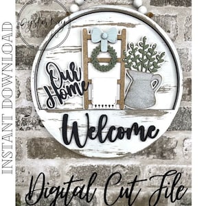 Add-On Insert for 10.50" Interchangeable Door Hanger/Interior Sign, Home - Water Pitcher, Our Home, Everyday Insert ***Digital File only