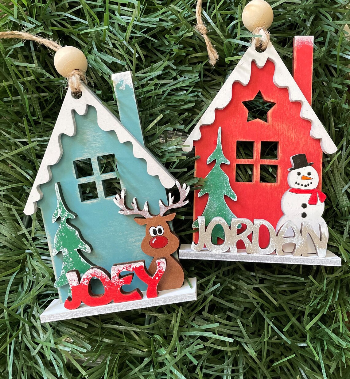 Rustic House Ornament Vintage Christmas Christmas Ornaments - Etsy