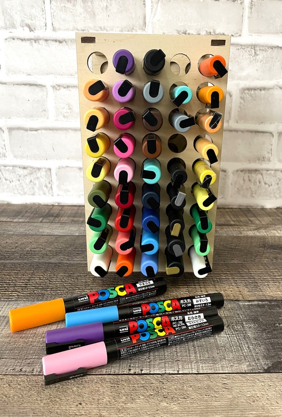 Paint Pen Organizer Posca Paint Pen Organizer XL Paint Pen Holder SVG .75  Hole Diameter Hold 45 Fine Point Pens DIGITAL File Only 