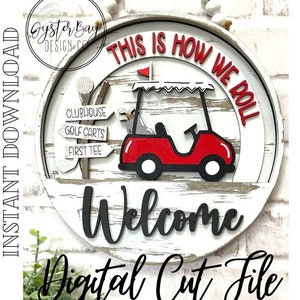 Add-On Insert for 10.50" Interchangeable Door Hanger/Interior Sign, Golf Themed Insert, Golf Door Hanger Sign SVG ***Digital File only