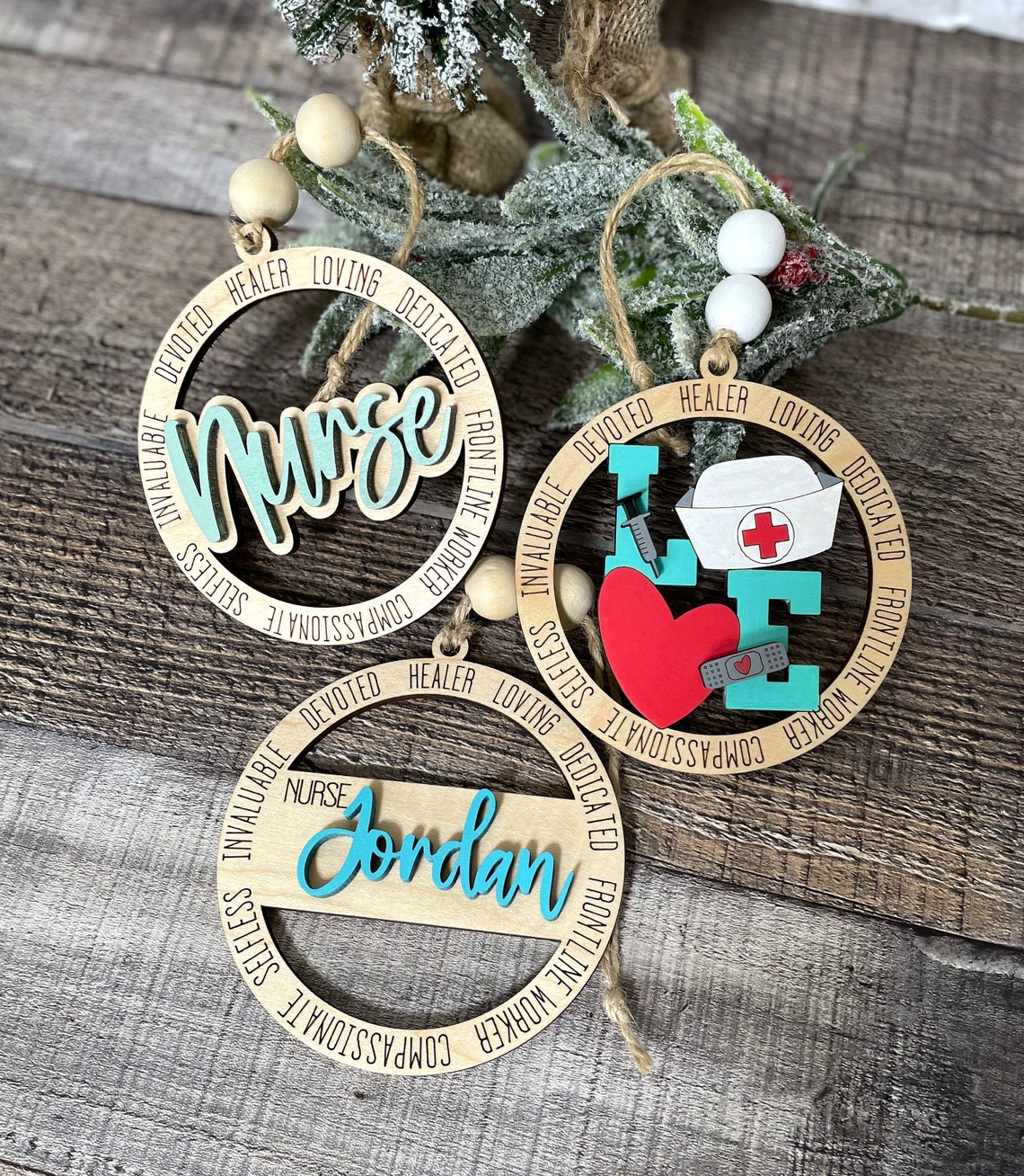 Nurse Ornament SVG Christmas Ornaments Nurse Gift Nurse Etsy Nurse Christmas Gift