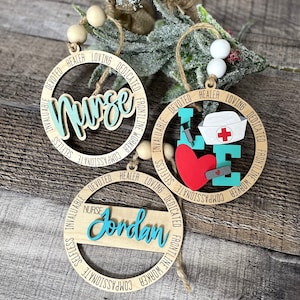 Nurse Ornament SVG, Christmas Ornaments, Nurse Gift, Nurse Appreciation SVG ***Digital File Only